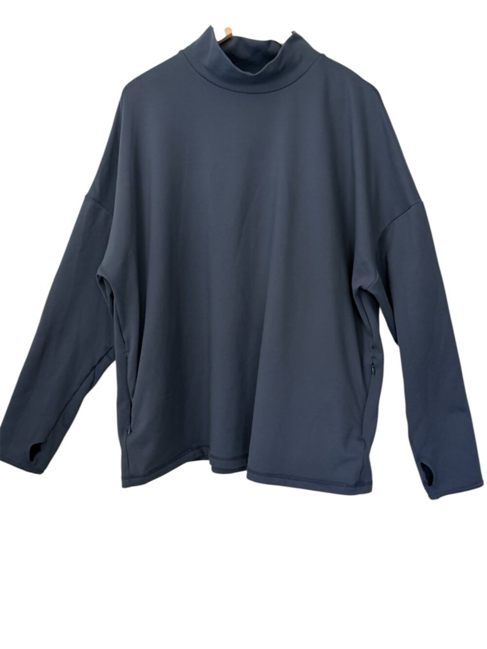 Sweaty Betty Eco Therma Mock Neck Running Sweatshirt Charcoal Gray Size XXL US16